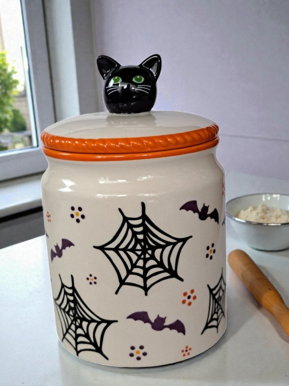 Temp-tations Temptations by Tara Halloween 18-oz Treat Jar -Black Cat